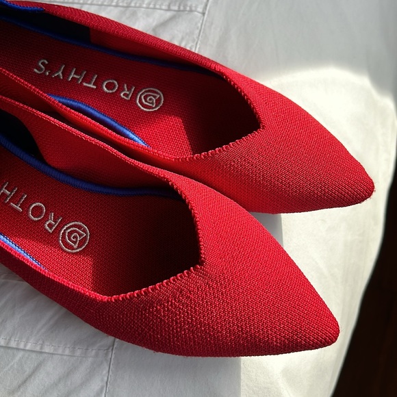 Rothy’s The Point Red flats, women’s 7.5, EUC - Picture 7 of 14